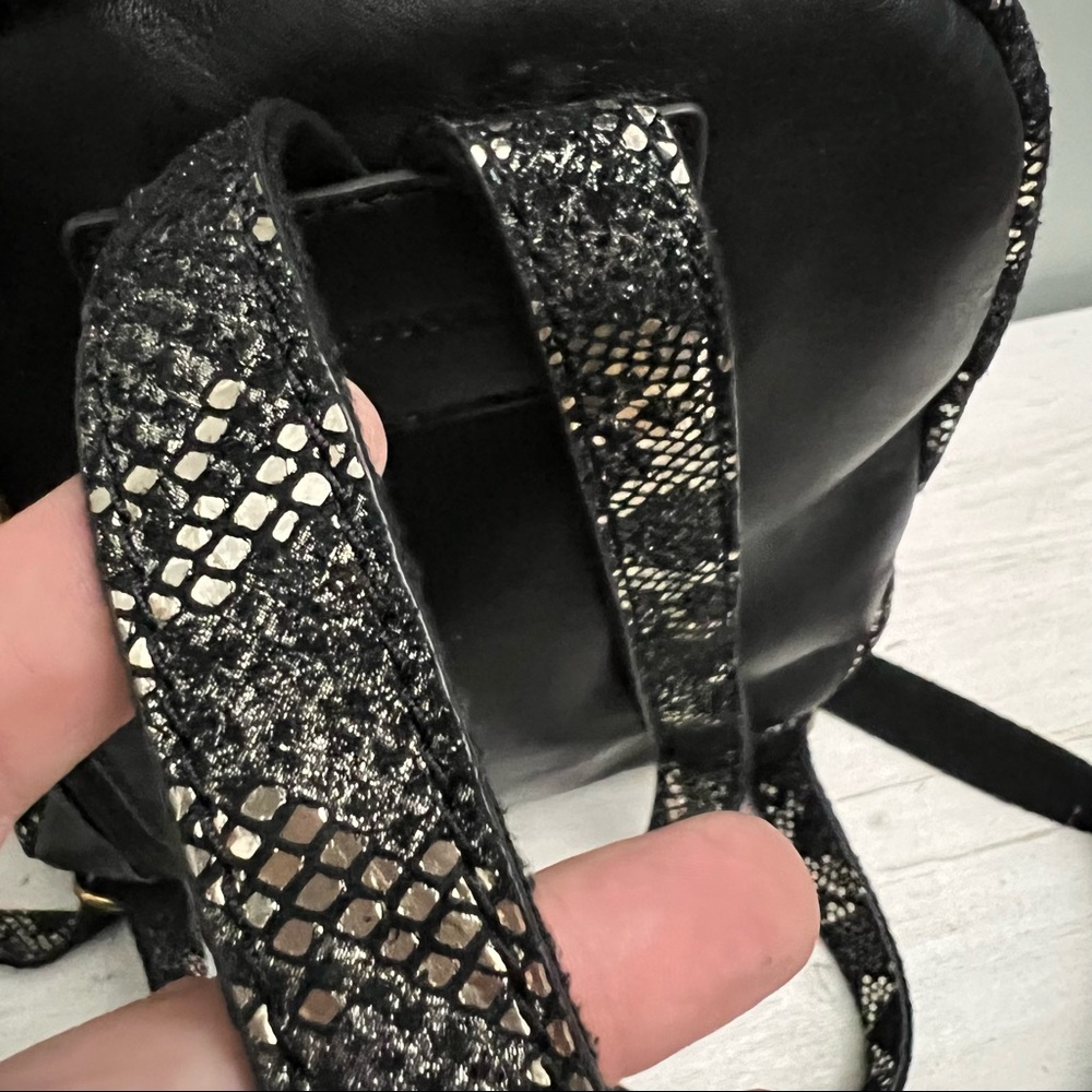 Fossil Megan Leather Metallic Snakeskin Mini Backpack - Picture 5 of 16